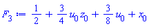 1/2+(3/4)*u[0]*z[0]+(3/8)*u[0]+x[0]