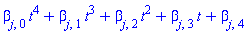 t^4*beta[j, 0]+t^3*beta[j, 1]+t^2*beta[j, 2]+t*beta[j, 3]+beta[j, 4]