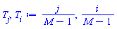 j/(M-1), i/(M-1)