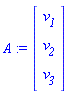 A := Vector(3, {(1) = `#msub(mi("v"),mi("1"))`, (2) = `#msub(mi("v"),mi("2"))`, (3) = `#msub(mi("v"),mi("3"))`})
