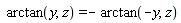 arctan(y, z) = -arctan(-y, z)