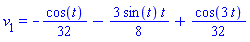 v[1] = -(1/32)*cos(t)-(3/8)*sin(t)*t+(1/32)*cos(3*t)