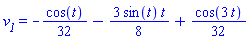 v__1 = -(1/32)*cos(t)-(3/8)*sin(t)*t+(1/32)*cos(3*t)