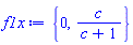 {0, c/(c+1)}