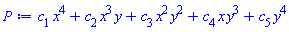 x^4*c[1]+x^3*y*c[2]+x^2*y^2*c[3]+x*y^3*c[4]+y^4*c[5]
