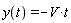 y(t) = -V*t