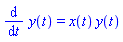 diff(y(t), t) = x(t)*y(t)