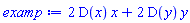 2*D(x)*x+2*D(y)*y