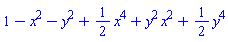 1-x^2-y^2+(1/2)*x^4+y^2*x^2+(1/2)*y^4