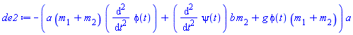-(a*(m[1]+m[2])*(diff(diff(phi(t), t), t))+(diff(diff(psi(t), t), t))*b*m[2]+g*phi(t)*(m[1]+m[2]))*a