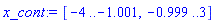 [-4 .. -1.001, -.999 .. 3]
