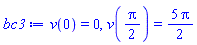 v(0) = 0, v((1/2)*Pi) = (5/2)*Pi