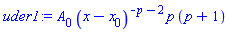 A[0]*(x-x[0])^(-p-2)*p*(p+1)