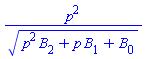 p^2/(p^2*B[2]+p*B[1]+B[0])^(1/2)