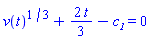 v(t)^(1/3)+(2/3)*t-c__1 = 0