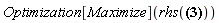 Optimization[Maximize](rhs(GainQ1 = 4.296018185*wx^2/((6.3*wx^2-1)^2+28.09*wx^2*(wx^2-1)^2)^(1/2)))