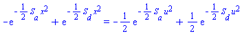 -exp(-(1/2)*S__a*x^2)+exp(-(1/2)*S__d*x^2) = -(1/2)*exp(-(1/2)*S__a*u^2)+(1/2)*exp(-(1/2)*S__d*u^2)
