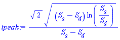 2^(1/2)*((S__a-S__d)*ln(S__a/S__d))^(1/2)/(S__a-S__d)