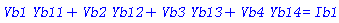Vb1*Yb11+Vb2*Yb12+Vb3*Yb13+Vb4*Yb14 = Ib1