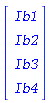 Vector[column]([[Ib1], [Ib2], [Ib3], [Ib4]])