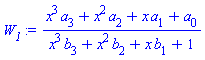 (x^3*a[3]+x^2*a[2]+x*a[1]+a[0])/(x^3*b[3]+x^2*b[2]+x*b[1]+1)