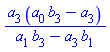 a[3]*(a[0]*b[3]-a[3])/(a[1]*b[3]-a[3]*b[1])