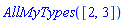 AllMyTypes([2, 3])