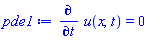 diff(u(x, t), t) = 0