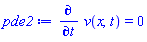 diff(v(x, t), t) = 0