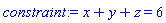 x+y+z = 6