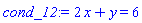 2*x+y = 6