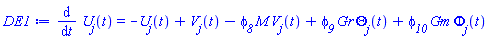 diff(U[j](t), t) = -U[j](t)+V[j](t)-phi__8*M*V[j](t)+phi__9*Gr*Theta[j](t)+phi__10*Gm*Phi[j](t)