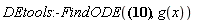 DEtools:-FindODE(arctan(x^(3/2)), g(x))