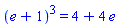 (e+1)^3 = 4+4*e