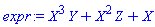 X^3*Y+X^2*Z+X