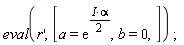 eval(`#mrow(mi("r"),mo("&apos;"))`, [a = exp(I*alpha*(1/2)), b = 0])