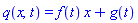 q(x, t) = f(t)*x+g(t)