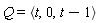 Q = `<,>`(t, 0, t-1)