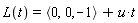 L(t) = `<,>`(0, 0, -1)+u*t