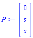 Vector(3, {(1) = 0, (2) = s, (3) = s})