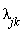 `#msub(mi("&lambda;",fontstyle = "normal"),mi("jk"))`