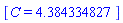 [C = 4.384334827]