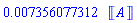 0.7356077312e-2*Units:-Unit(A)