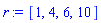 [1, 4, 6, 10]