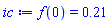 f(0) = .21