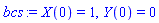 X(0) = 1, Y(0) = 0