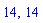 14, 14