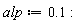 alp := .1: