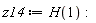 z14 := H(1):