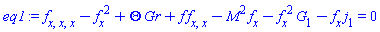diff(diff(diff(f(x), x), x), x)-(diff(f(x), x))^2+Theta*Gr+f(x)*(diff(diff(f(x), x), x))-M^2*(diff(f(x), x))-(diff(f(x), x))^2*G[1]-(diff(f(x), x))*j[1] = 0